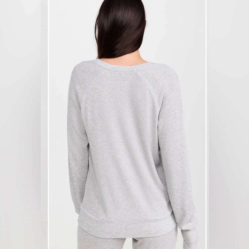 PJ Salvage Long Sleeve Ribbed Pajama Top